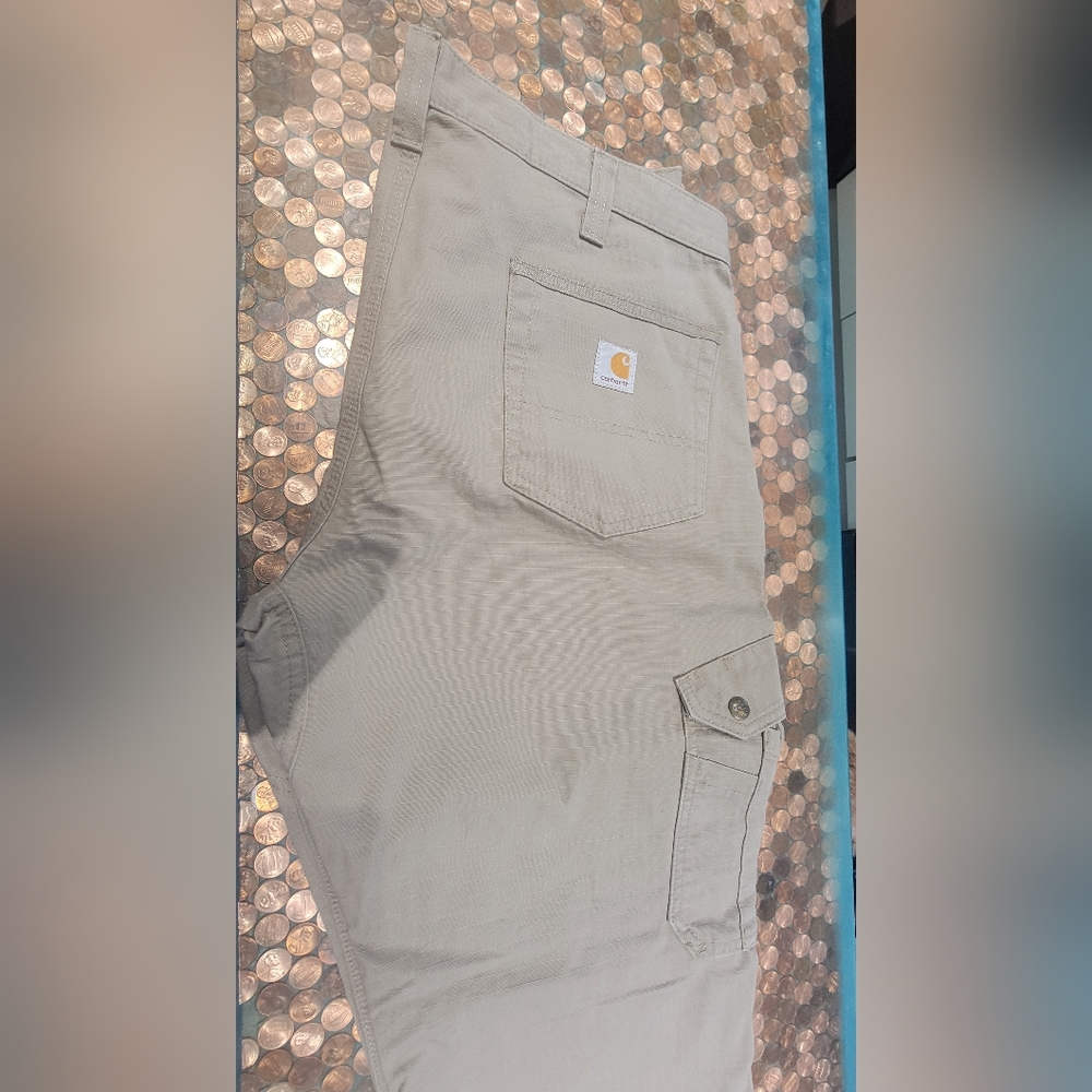 Carhartt Men's Gray Cargo Ripstop Relaxed Fit  Pants  36x 32